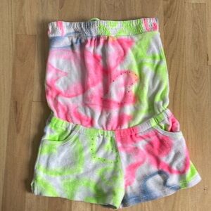 Flowers by Zoe Vintage Tye-Dye Girl's Terry Romper/Coverup